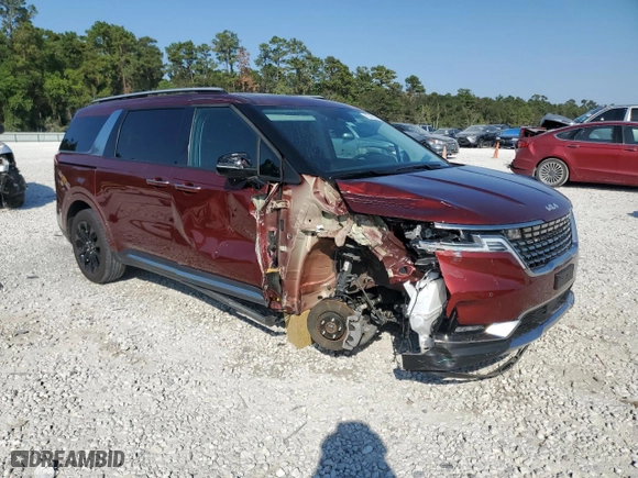 2024 Kia Carnival SX with VIN KNDNE5H36R6406622, listed as a Copart auction lot 75756914 with 9,332 mi miles and Salvage Title. Bid and sale history available at carsss.com. Image 4.