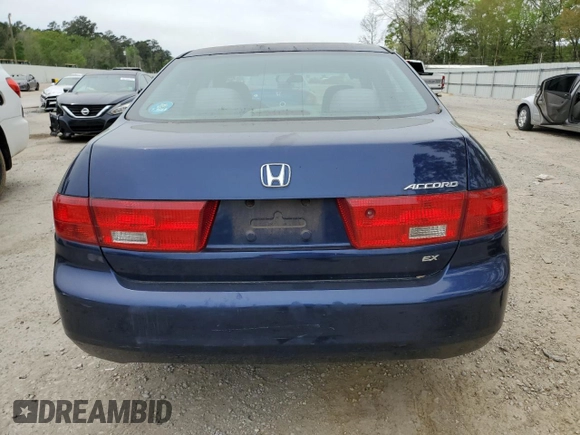 2005 Honda Accord EX with VIN 1HGCM567X5A079182, listed as a Copart auction lot 50696665 with 186,410 mi miles and Salvage Title. Bid and sale history available at DreamBid. Image 6.