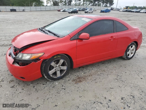 2006 Honda Civic Cpe EX with VIN 2HGFG12836H535814, listed as a Copart auction lot 52052595 with 205,480 mi miles and Salvage Title. Bid and sale history available at carsss.com. Image 1.