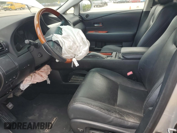 2011 Lexus RX 350 with VIN JTJZK1BA9B2004470, listed as a Copart auction lot 59735525 with 128,501 mi miles and Salvage title. Bid and sale history available at DreamBid. Image 7.