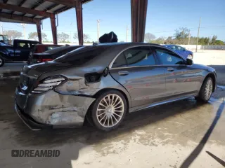 2019 Mercedes-Benz S with VIN WDDUG7KBXKA424017, listed as a Copart auction lot 47833615 with 50,813 mi miles and Salvage Title. Bid and sale history available at DreamBid. Image 3.