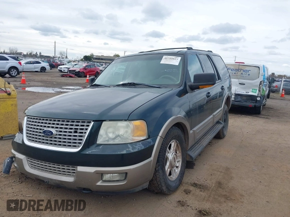 2003 Ford Expedition Eddie Bauer z VIN 1FMFU18L03LB24609, wystawiony jako IAAI lot #41721625 z przebiegiem 168 881 mil mil oraz . Historia ofert i sprzedaży dostępna na DreamBid. Obrazek 2.