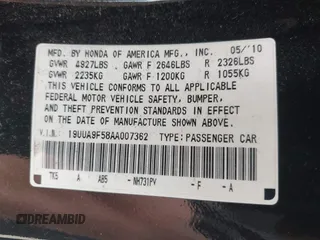 2010 Acura TL Technology z VIN 19UUA9F58AA007362, wystawiony jako IAAI lot #42439114 z przebiegiem 167 936 mil mil oraz . Historia ofert i sprzedaży dostępna na DreamBid. Obrazek 9.