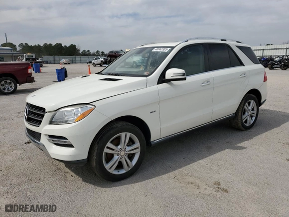2012 Mercedes-Benz M-Class ML 350 BlueTEC with VIN 4JGDA2EB1CA023995, listed as a Copart auction lot 48662385 with 121,703 mi miles and Clean Title. Bid and sale history available at carsss.com. Image 1.