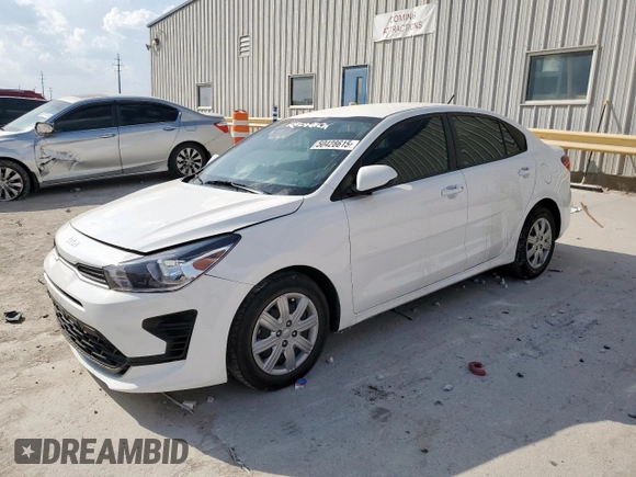2023 Kia Rio S with VIN 3KPA24AD7PE549736, listed as a Copart auction lot 50428615 with 34,431 mi miles and Salvage Title. Bid and sale history available at carsss.com. Image 1.