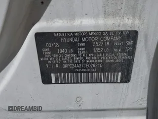 2018 Hyundai Accent SE with VIN 3KPC24A37JE026210, listed as a IAAI auction lot 41753981 with 136,056 mi miles. Bid and sale history available at carsss.com. Image 9.