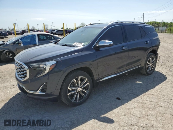 2019 GMC Terrain Denali with VIN 3GKALXEX9KL295684, listed as a Copart auction lot 53976375 with 92,706 mi miles and Salvage title. Bid and sale history available at DreamBid. Image 1.