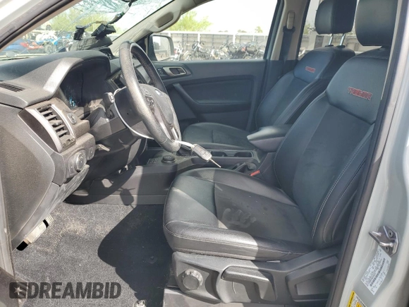 2021 Ford Ranger XL with VIN 1FTER4FH0MLD82079, listed as a Copart auction lot 56927685 with 43,985 mi miles and Salvage title. Bid and sale history available at DreamBid. Image 7.