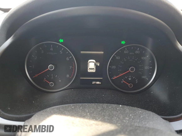 2022 Kia Rio S with VIN 3KPA25AD1NE437713, listed as a Copart auction lot 89347655 with 27,188 mi miles and Salvage Title. Bid and sale history available at DreamBid. Image 9.