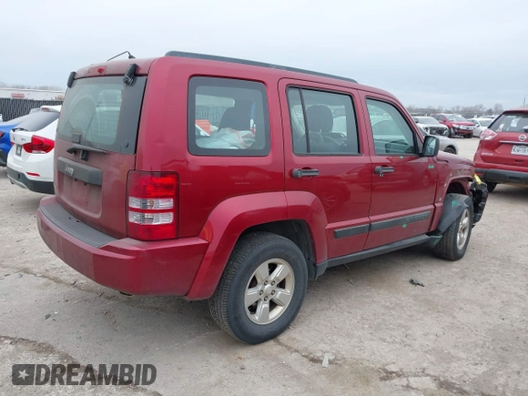 2012 Jeep Liberty Sport Latitude with VIN 1C4PJMAK6CW203124, listed as a IAAI auction lot 41631786 with 148,025 mi miles and . Bid and sale history available at carsss.com. Image 4.