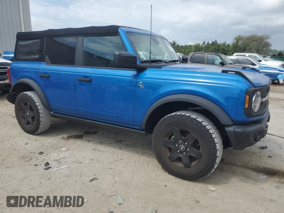 2023 Ford Bronco with VIN 1FMDE5DH1PLA85211, listed as a Copart auction lot 54754075 with 33,535 mi miles and Salvage Title. Bid and sale history available at DreamBid. Image 4.