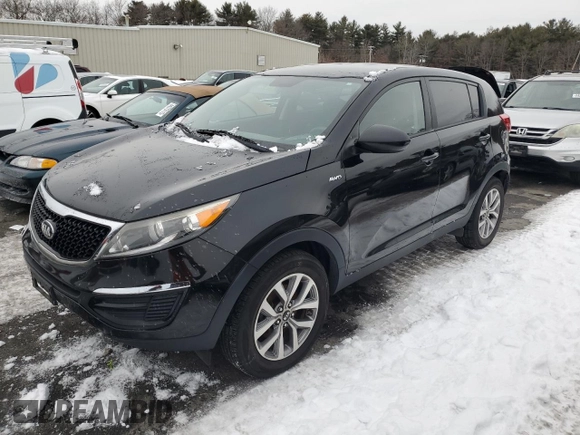 2016 Kia Sportage LX with VIN KNDPBCAC6G7802251, listed as a Copart auction lot 44006135 with 99,860 mi miles and Salvage Title. Bid and sale history available at carsss.com. Image 1.