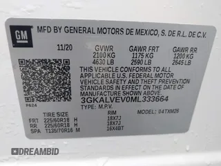 2021 GMC Terrain SLT с VIN 3GKALVEV0ML333664, выставлен на аукционе IAAI как лот 41761361 с пробегом 71 529 миль миль и . История ставок и продаж доступна на DreamBid. Изображение 9.