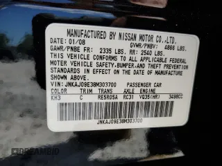 2008 Infiniti EX Journey z VIN JNKAJ09E38M303700, wystawiony jako Copart lot #57881605 z przebiegiem 62 888 mil mil oraz Szkoda całkowita • Salvage title. Historia ofert i sprzedaży dostępna na DreamBid. Obrazek 14.