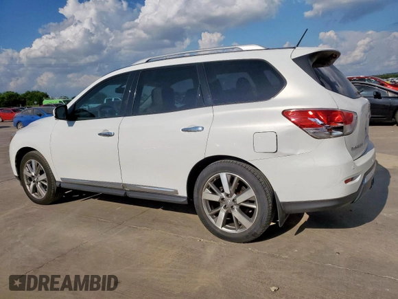 2014 Nissan Pathfinder Platinum with VIN 5N1AR2MNXEC636633, listed as a Copart auction lot 63584915 with 181,877 mi miles and Salvage title. Bid and sale history available at DreamBid. Image 2.
