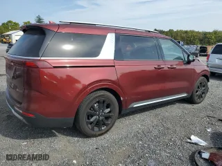 2022 Kia Carnival SX with VIN KNDNE5H33N6089537, listed as a Copart auction lot 71473344 with 46,702 mi miles and Salvage Title. Bid and sale history available at carsss.com. Image 3.