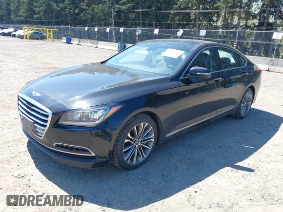 2015 Hyundai Genesis 3.8L with VIN KMHGN4JE7FU071677, listed as a IAAI auction lot 42068198 with 144,271 mi miles. Bid and sale history available at carsss.com. Image 18.