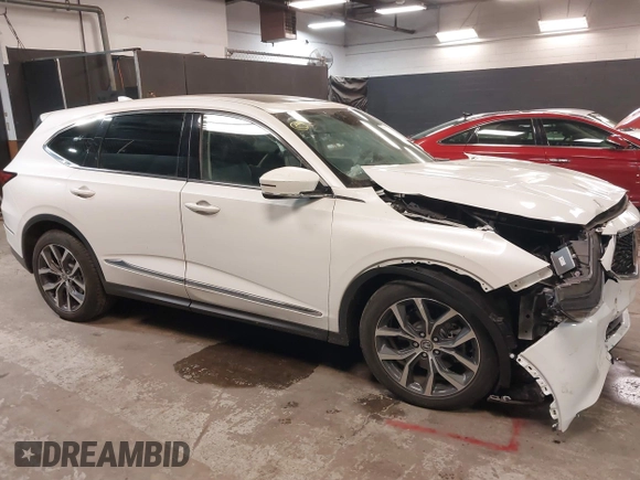 2023 Acura MDX w/Technology Package with VIN 5J8YE1H40PL041191, listed as a IAAI auction lot 41390022 with 6,074 mi miles. Bid and sale history available at carsss.com. Image 13.