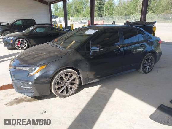2022 Toyota Corolla SE with VIN JTDS4MCE3NJ094596, listed as a IAAI auction lot 42117369 with 92,045 mi miles and . Bid and sale history available at DreamBid. Image 2.