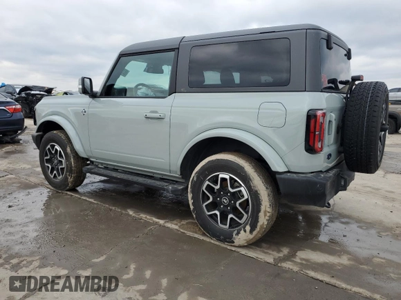 2023 Ford Bronco with VIN 1FMDE5AH9PLB38001, listed as a Copart auction lot 88151115 with 15,542 mi miles and Salvage title. Bid and sale history available at DreamBid. Image 2.