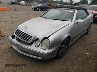 2002 Mercedes-Benz CLK 55 AMG with VIN WDBLK74G12T115679, listed as a Copart auction lot 71442244 with Not Provided miles and Salvage Title. Bid and sale history available at DreamBid. Image 1.