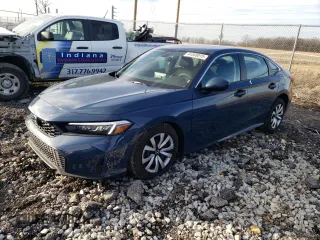 2025 Honda Civic Sedan LX with VIN 2HGFE2F21SH523463, listed as a Copart auction lot 44350015 with 4,808 mi miles and Salvage Title. Bid and sale history available at carsss.com. Image 1.