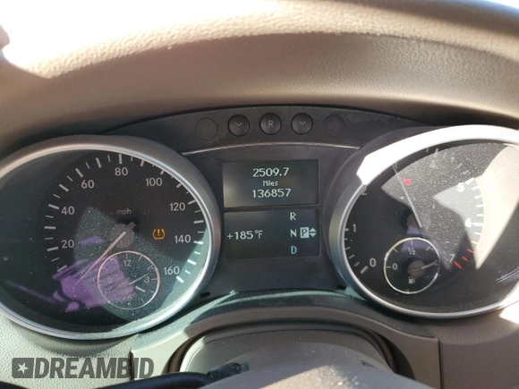 2009 Mercedes-Benz M 3.5L with VIN 4JGBB56E69A519401, listed as a Copart auction lot 44858425 with 136,857 mi miles and Salvage Title. Bid and sale history available at carsss.com. Image 9.