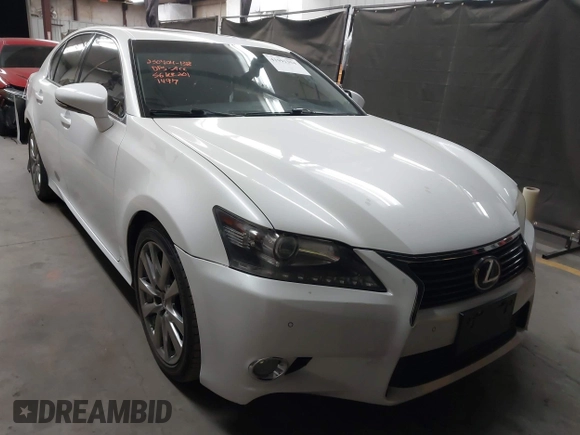 2014 Lexus GS 350 with VIN JTHBE1BL1E5031497, listed as a IAAI auction lot 41991354 with 124,312 mi miles. Bid and sale history available at carsss.com. Image 1.