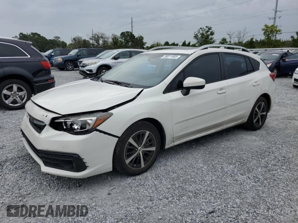 2022 Subaru Impreza Premium with VIN 4S3GTAD66N3710522, listed as a Copart auction lot 59011985 with 42,962 mi miles and Salvage title. Bid and sale history available at DreamBid. Image 1.