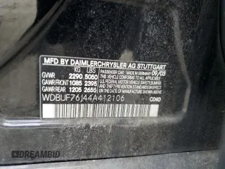 2004 Mercedes-Benz E 55 AMG with VIN WDBUF76J44A412106, listed as a Copart auction lot 54076525 with 166,081 mi miles and Clean Title. Bid and sale history available at DreamBid. Image 12.