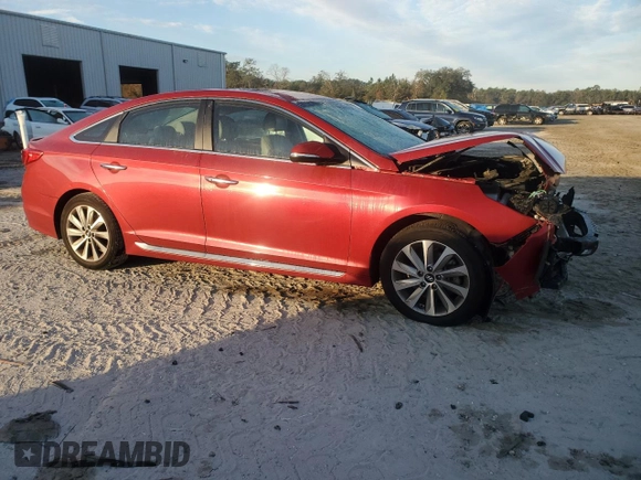 2017 Hyundai Sonata Sport with VIN 5NPE34AF6HH561860, listed as a Copart auction lot 88661045 with 95,325 mi miles and Salvage Title. Bid and sale history available at carsss.com. Image 4.