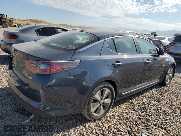 2014 Kia Optima Hybrid EX with VIN KNAGN4AD2E5069689, listed as a Copart auction lot 58657174 with 193,658 mi miles and Salvage Title. Bid and sale history available at carsss.com. Image 3.