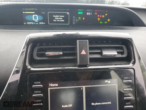 2022 Toyota Prius L Eco with VIN JTDKAMFU0N3172350, listed as a Copart auction lot 52685865 with 55,573 mi miles and Salvage Title. Bid and sale history available at DreamBid. Image 9.