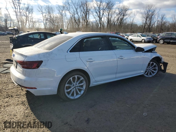 2019 Audi A4 Premium Plus with VIN WAUENAF45KA027051, listed as a Copart auction lot 41481465 with 0 mi miles and Salvage Title. Bid and sale history available at carsss.com. Image 3.