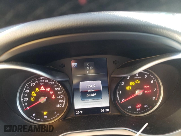 2016 Mercedes-Benz GLC with VIN WDC0G4KB1GF087846, listed as a Copart auction lot 36491613 with 50,589 mi miles. Bid and sale history available at carsss.com. Image 9.