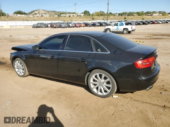 2013 Audi A4 Prestige with VIN WAUKFAFL2DA181758, listed as a Copart auction lot 76273414 with 106,684 mi miles and Salvage Title. Bid and sale history available at carsss.com. Image 2.