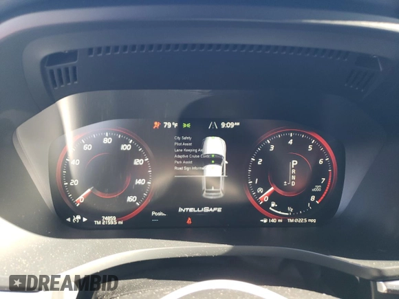 2018 Volvo XC60 Inscription with VIN LYVA22RLXJB097025, listed as a Copart auction lot 72199004 with 74,859 mi miles and Salvage Title. Bid and sale history available at DreamBid. Image 9.