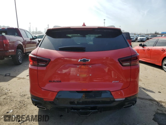 2023 Chevrolet Blazer RS z VIN 3GNKBERS3PS226533, wystawiony jako Copart lot #48231685 z przebiegiem 4 994 mil mil oraz Szkoda całkowita • Salvage title. Historia ofert i sprzedaży dostępna na DreamBid. Obrazek 6.
