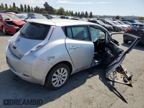 2015 Nissan LEAF SV with VIN 1N4AZ0CP2FC335101, listed as a Copart auction lot 63713993 with 0 mi miles. Bid and sale history available at carsss.com. Image 3.