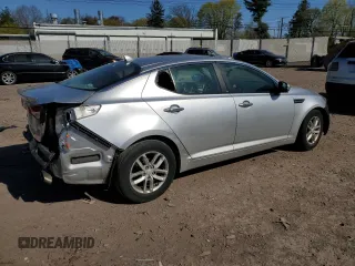 2013 Kia Optima LX with VIN KNAGM4A7XD5390018, listed as a Copart auction lot 53112915 with 0 mi miles and Salvage Title. Bid and sale history available at carsss.com. Image 3.