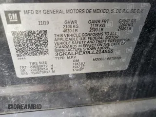 2020 GMC Terrain SLT with VIN 3GKALPEX9LL214555, listed as a Copart auction lot 54550555 with 93,250 mi miles and Salvage title. Bid and sale history available at DreamBid. Image 13.