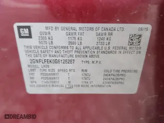 2016 Chevrolet Equinox LT with VIN 2GNFLFEK0G6126267, listed as a Copart auction lot 47885095 with 137,261 mi miles and Clean Title. Bid and sale history available at carsss.com. Image 13.
