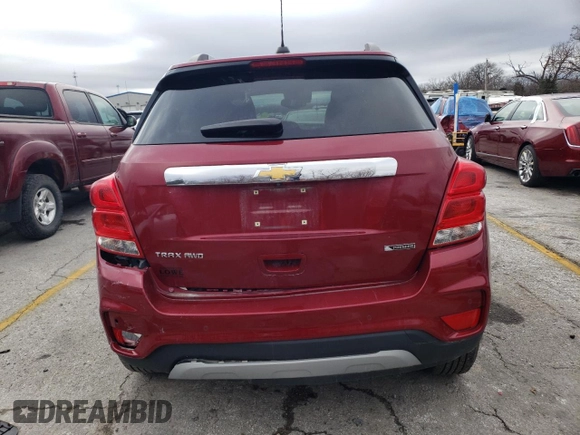 2018 Chevrolet Trax Premier with VIN 3GNCJRSB0JL398058, listed as a Copart auction lot 85088414 with 53,001 mi miles and Salvage Title. Bid and sale history available at carsss.com. Image 6.