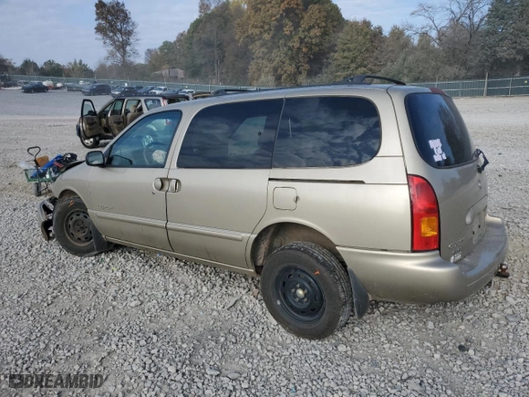 1999 Nissan Quest GXE with VIN 4N2XN11T0XD820268, listed as a Copart auction lot 78193644 with 82,807 mi miles and Salvage Title. Bid and sale history available at carsss.com. Image 2.