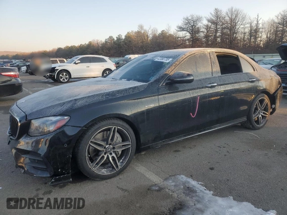 2018 Mercedes-Benz E-Class AMG E 43 with VIN WDDZF6EBXJA393798, listed as a Copart auction lot 42080735 with 99,981 mi miles and Salvage Title. Bid and sale history available at carsss.com. Image 1.