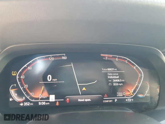 2020 BMW X5 xDrive40i with VIN 5UXCR6C06LLL75359, listed as a Copart auction lot 60897885 with 66,631 mi miles and Salvage title. Bid and sale history available at DreamBid. Image 9.