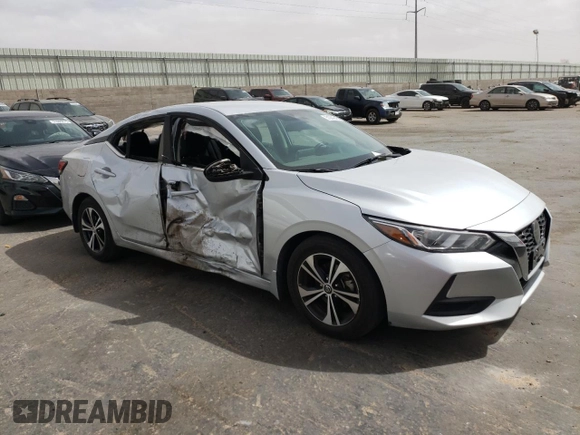 2021 Nissan Sentra SV with VIN 3N1AB8CV5MY262244, listed as a Copart auction lot 51244245 with 46,974 mi miles and Salvage title. Bid and sale history available at DreamBid. Image 4.