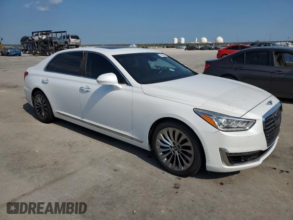 2017 Genesis G90 5.0L Ultimate with VIN KMHG54JHXHU023801, listed as a Copart auction lot 72280024 with 104,721 mi miles and Non Repairable. Bid and sale history available at carsss.com. Image 4.