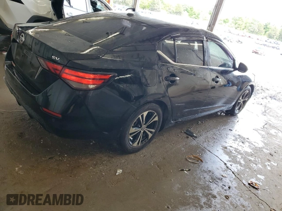 2021 Nissan Sentra SV with VIN 3N1AB8CV4MY255060, listed as a Copart auction lot 56743025 with 77,570 mi miles and Salvage title. Bid and sale history available at DreamBid. Image 3.