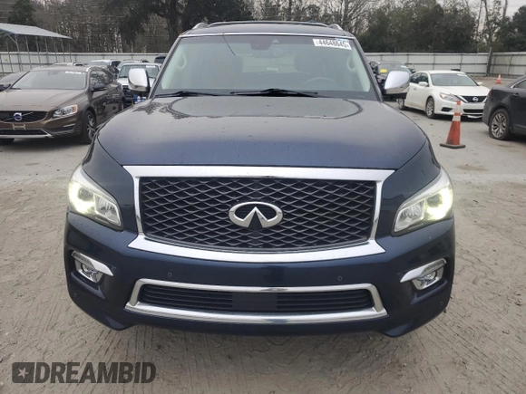 2017 Infiniti QX80 z VIN JN8AZ2NF3H9644669, wystawiony jako Copart lot #44648645 z przebiegiem 144 021 mil mil oraz Czysty tytuł • Clean title. Historia ofert i sprzedaży dostępna na DreamBid. Obrazek 5.